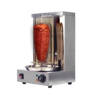 Grill à kebab vertical électrique commercial 220V en acier inoxydable, four rotatif pour restaurant, équipement de shawarma, doner turc