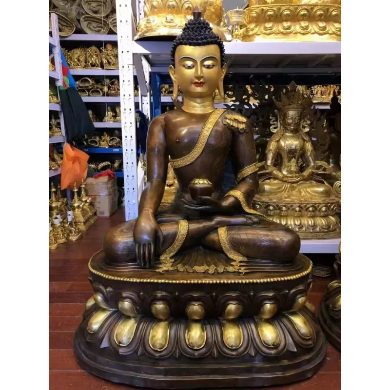 Kleine antike Sammlung Kupfer tausend händige Guanyin sitzende Bronze Buddha Statue