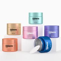 Vente en gros 30 50 100g pot de crème pour le visage vide personnalisé emballage de récipient de soin de la peau pots et boîte cosmétiques en verre dépoli