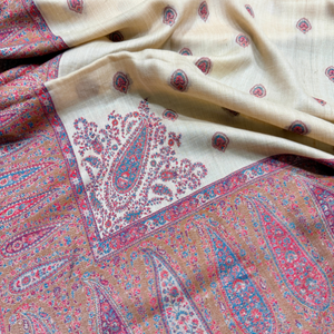 Wholesale Custom Jacquard Jamawar <b>Shawl</b> Luxury Woven Floral Breathable Skin-Friendly Lightweight Ethnic Winter Fashion Private - Product Image 4