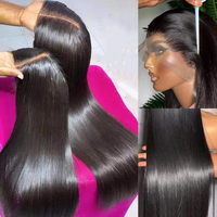 Perruque frontale HD sans colle 13x6 en cheveux naturels bruts vietnamiens de 32 pouces, pré-épilée, avec dentelle frontale, cheveux humains, lisses, ondulés ou bouclés, pour revendeurs