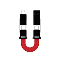 2024 Top ventes Mini câble de charge magnétique 6 en 1 porte-clés câble Micro USB pour Iphone Type C tout en un câble de données