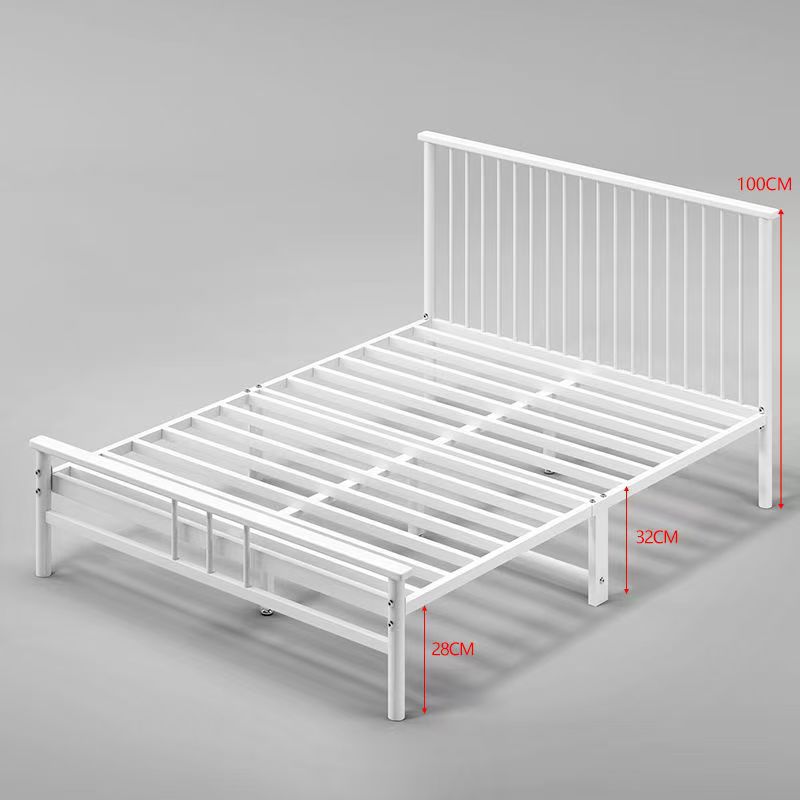 White [Reinforced Under-Bridge] Silent Bed Frame