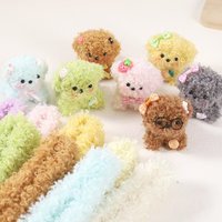 Kit boneka hewan peliharaan buatan tangan DIY, 20g 1 Meter 18mm Set Kerajinan Pembersih benang mewah dicelup gulungan Teddy fush Twist mewah