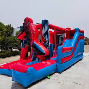<span class=keywords><strong>Castillo</strong></span> <span class=keywords><strong>Inflable</strong></span> de Spiderman con Tobogán, Brincolín de Grado Comercial para Alquiler en Fiestas, Casa de Brinco de Material PVC - Product Image 4