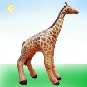 Большой надувной жираф, мультяшное животное, воздушный шар для рекламы на открытом воздухе
