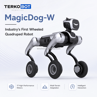 Robot de Inspección Multi-Sensor Integrado con Cuatro Ruedas y Carcasa Impermeable IP5X MagicDog-W para Control de Seguridad en Fábricas