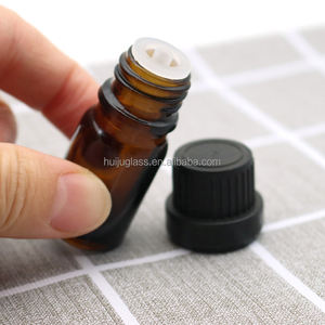 Bouteille en verre ambré de 5ml 10ml avec <span class=keywords><strong>goutteur</strong></span> pour huile essentielle - Product Image 1