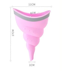 <span class=keywords><strong>Urinoir</strong></span> féminin portable pliable en forme de <span class=keywords><strong>conque</strong></span> pour les femmes tasse de pipi de voyage en entonnoir pour les femmes debout pour faire pipi avec sac de rangement étanche - Product Image 6