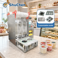 Machine de scellage automatique de barquettes alimentaires, scelleuse thermique pour boîtes à lunch, machine de scellage de barquettes repas, scelleuse de boîtes alimentaires