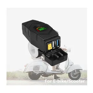 Factory Hot Selling 20-90V Motorcycle Usb-C Charger Fast Charging18W+10W Electric Motorcycle Accessories