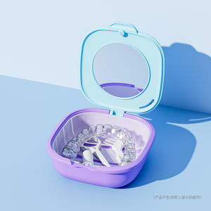 Invisible Braces Storage <b>Box</b> with Mirror Retainer Case <b>Denture</b> Draining and Soaking <b>Box</b> Oral Therapy Equipment & Accessory - Product Image 6