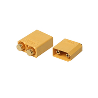 Connecteur de soudure vertical mâle/femelle XT90PB-M/F pour applications industrielles RC avec fiche banane plaquée or de 4,5 mm