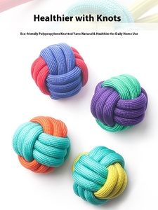 Amazn sıcak satış köpek oyuncak düğüm halat topu Pet yün taşlama ve römorkö-of-savaş için yüksek Bite direnci köpek çiğnemek halat oyuncak - Product Image 4