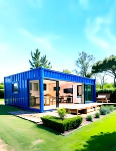 Maisons en conteneur résidentielles <span class=keywords><strong>pr</strong></span>éfabriquées en acier à double couche personnalisées, populaires pour les familles, pour le centre commercial Park Supermarket - Product Image 3