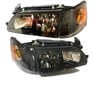 ไฟหน้ารถยนต์อะไหล่รถยนต์ไฟหน้าสีดำสำหรับ Toyota Corolla <span class=keywords><strong>DX</strong></span> 93 97 81150 -1a491 81110 -1e221สำหรับ Corolla