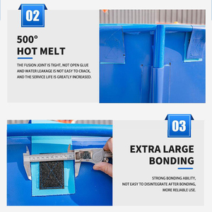 <span class=keywords><strong>Aquarium</strong></span> de salon intérieur/extérieur en PVC plastique écologique durable de 490 L pour poissons d'ornement, koï, poissons rouges, réservoir sur pied - Product Image 6