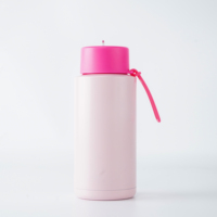 Bouteille d'eau isolée en acier inoxydable 34oz sans BPA gobelet de sport chaud et froid avec paille capacité de 1000ml bouteille à boire