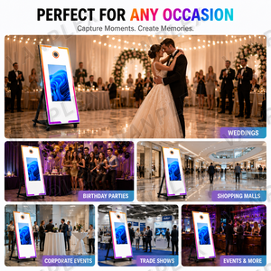Machine professionnelle de photomaton miroir magique 60 pouces avec écran tactile intelligent 32/43 pouces <span class=keywords><strong>pour</strong></span> location événementielle - Paiement après signature - Product Image 3