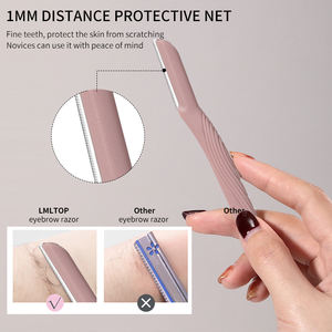 Logo personnalisé 3 pièces/ensemble femmes S052 pliant sourcil tondeuse ensemble <span class=keywords><strong>visage</strong></span> épilateur sourcils <span class=keywords><strong>rasoir</strong></span> maille lame sourcil <span class=keywords><strong>rasoir</strong></span> ensemble - Product Image 3