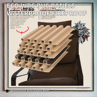 Panneaux WPC écologiques modernes style traditionnel pour revêtement mural TV insonorisant, imperméable et résistant à l'humidité pour le commerce