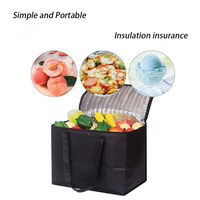Nouveau Sac Isotherme de Pique-Nique et Repas 2026 YCH Personnalisable avec Logo, Imperméable, Noir Mat, Non Tissé, pour l'Extérieur et l'École