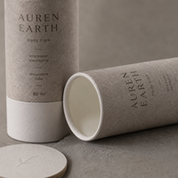 Tubo de Cartón Redondo Biodegradable, Caja de Papel para Desodorante con Impresión Personalizada, Embalaje Ecológico Libre de Plástico