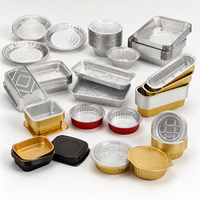 Barquette alimentaire jetable en aluminium de haute qualité de 13 pouces avec couvercle, écologique, de qualité alimentaire, capacité de 2500 ml, couleur argent