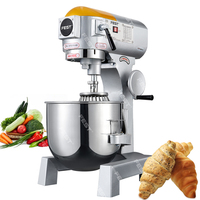Batteur sur socle électrique professionnel multifonctionnel - Acier inoxydable 1100W 220V/110V Équipement de boulangerie industriel pour gâteaux et pains