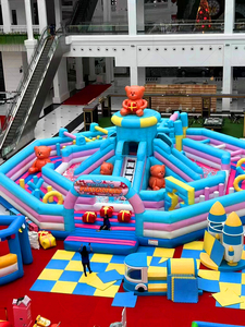 Aire de jeux gonflable intérieure commerciale pour enfants avec fosse à balles et toboggan pour parc d'attractions - Product Image 2