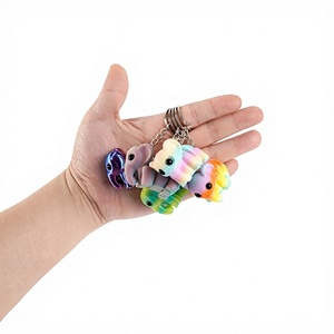 Nouveau Porte-clés Pendentif Caméléon Articulé et Mobile, Simulation Animale, Impression 3D Créative, Accessoires Breloques, Cadeau Jouet - Product Image 3