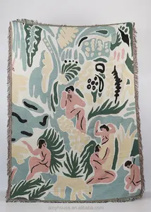 Personalized Woven Blanket Tapestry Custom Jacquard Woven Blanket