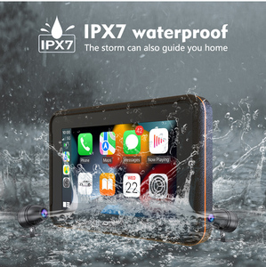Xe máy 5 inch IPX7 không thấm nước bên ngoài GPS Navigator không dây <span class=keywords><strong>Apple</strong></span> Carplay Android tự động hai 1080p Video Recorder cho động cơ - Product Image 5