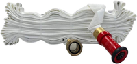 Tuyau d'incendie enroulable en PVC rouge avec revêtement EPDM, flexible 10-20 bars, avec raccords de type allemand en option pour incendies de classe A et B, installation facile