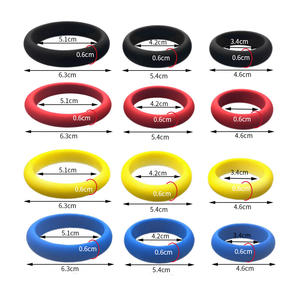 Sexbay fabrika toptan silikon Penis halkası seti yetişkin yapay Penis kilit halkası seks oyuncakları su geçirmez silikon horoz yüzükler erkekler için - Product Image 5