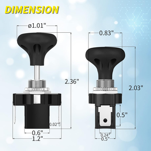 Interruptor Rocker Push Pull 24V ON-OFF, Botão Universal para Farol de Carrinho de Golfe - Product Image 6