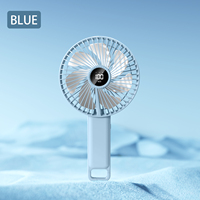 Ventilateur portable pliable de 6 pouces, 5 vitesses, écran LED, angle réglable, clip autobloquant, pour la maison, le camping-car, l'extérieur, et à porter