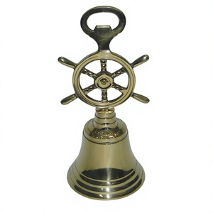 Campana de Lujo con Mango de Timón de Barco Dorado Náutico, Abridor de Botellas de Champán, Soporte OEM - Product Image 1