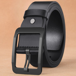 Vente d'usine, ceinture en cuir véritable pour homme, ceinture en cuir de vache, ceinture décontractée pour pantalon décontracté, boucle <span class=keywords><strong>à</strong></span> ardillon, style décontracté, affaires, vente en gros - Product Image 4