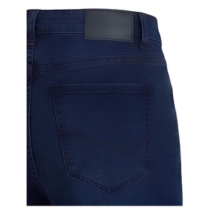 Vaqueros de mezclilla de corte recto para hombre, color liso, ajuste regular, con remaches, pantalones casuales de tiro medio con botones frontales para otoño/invierno - Product Image 5