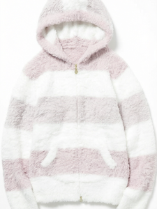 Women <b>Sherpa</b> Hoodie Striped Fleece Sweatshirt Zip Up Pullover Hooded <b>Jacket</b> Casual Winter Outerwear - Product Image 2