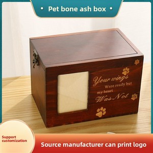 Solid Wood Pet <strong>Urn</strong> <strong>Cat</strong> Dog Memorial Box Photo Frame Handmade Wooden Coffin for Puppy's Cremation Premium Pet Caskets <strong>Urns</strong> - Product Image 2