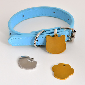 National Pet Bone And <b>Cat</b> Shape Anti Lost <b>Tags</b> For Pets Simple Design Solid Pattern Engraved Identification <b>Tags</b> - Product Image 2