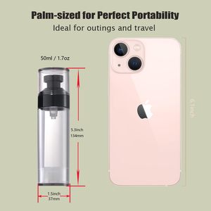 Envase para Cuidado de la Piel, Botella de Plástico Transparente de 60 ml para Loción Corporal con Tapa AS - Product Image 6