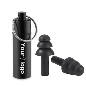 سدادات أذن بشعار مخصص لإلغاء الضوضاء مع علبة معدنية قابلة لإعادة الاستخدام - Product Image 2