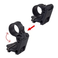 Lunette de visée tactique Lambul AIM 3X 6X avec montage sur lunette, montage sur monture 2,26 pouces, pliable, montage rapide 20 mm, pour la chasse, pour 552 558, noir/brun