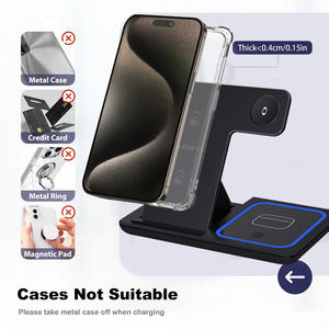 <span class=keywords><strong>Cargador</strong></span> Inalámbrico Plegable 3 en 1 con Logotipo Personalizable, Carga Rápida QC3.0 de 15W <span class=keywords><strong>para</strong></span> 16 Pro Max, <span class=keywords><strong>para</strong></span> Reloj y Auriculares - Product Image 3
