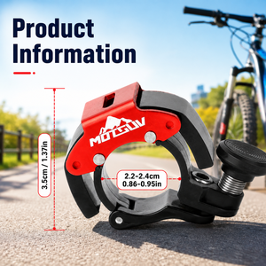 <span class=keywords><strong>Sonnette</strong></span> de vélo antivol MOTSUV en alliage d'aluminium, son clair et fort, fixation sur guidon, accessoire de vélo pour la sécurité en cyclisme en extérieur - Product Image 2