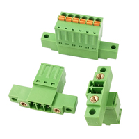 Connecteur à ressort double à double bride traversant le mur 3,5 mm - avec connecteur à ressort double rangée à bride mâle-femelle - Kit complet pour couplage en ligne
