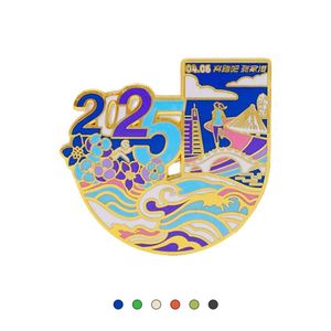 Brooches Metal Durable Gifts Painted Enamel Custom-made Magnetic Corporate Custom Logo <b>Badges</b> for Advertising - Product Image 1